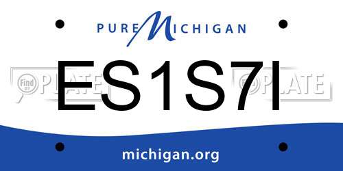 ES1S7I Michigan License Plate
