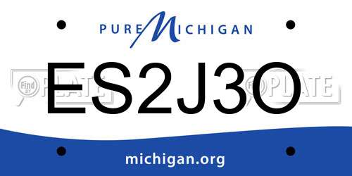 ES2J3O Michigan License Plate