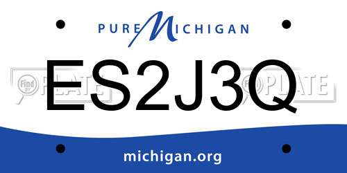 ES2J3Q Michigan License Plate