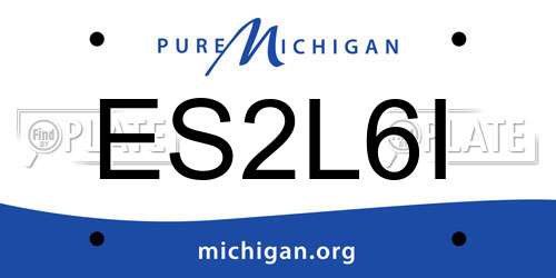 ES2L6I Michigan License Plate