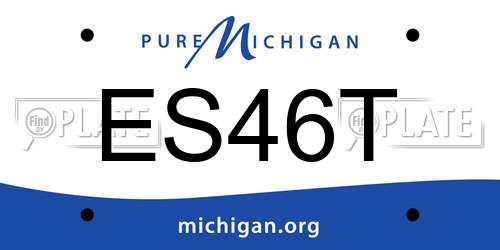 ES46T Michigan License Plate