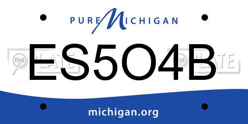 ES5O4B Michigan License Plate