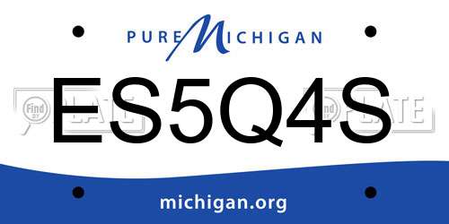 ES5Q4S Michigan License Plate