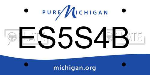 ES5S4B Michigan License Plate
