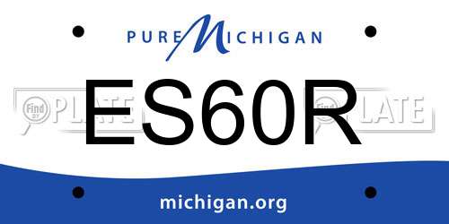 ES60R Michigan License Plate
