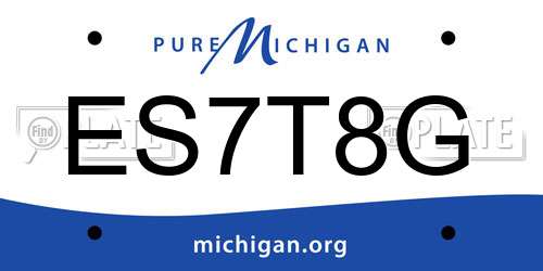 ES7T8G Michigan License Plate