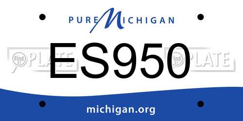 ES950 Michigan License Plate