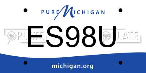 ES98U Michigan License Plate