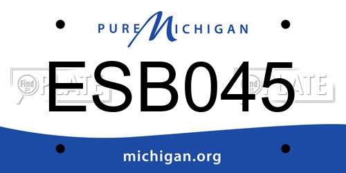 ESB045 Michigan License Plate