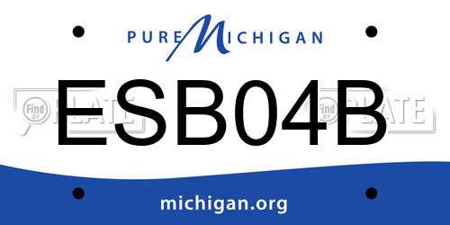 ESB04B Michigan License Plate
