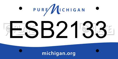 ESB2133 Michigan License Plate