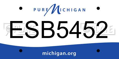 ESB5452 Michigan License Plate