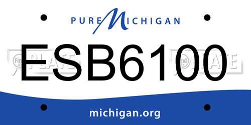 ESB6100 Michigan License Plate