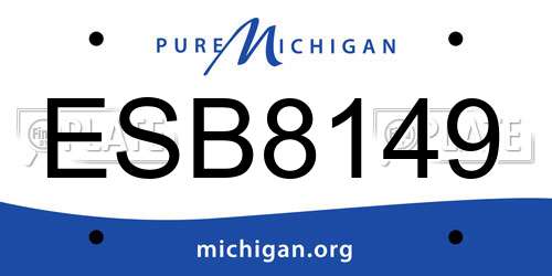 ESB8149 Michigan License Plate