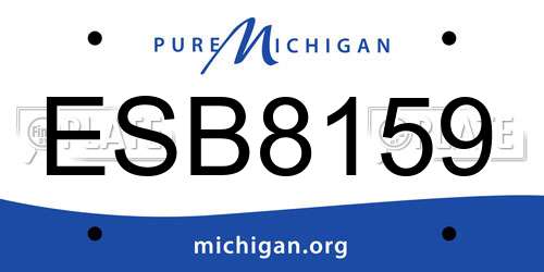 ESB8159 Michigan License Plate