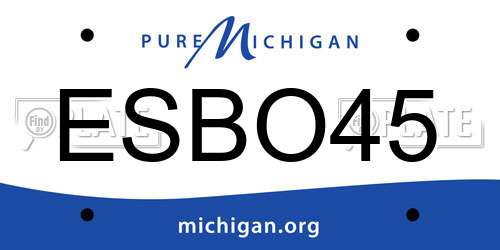 ESBO45 Michigan License Plate
