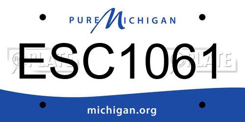 ESC1061 Michigan License Plate
