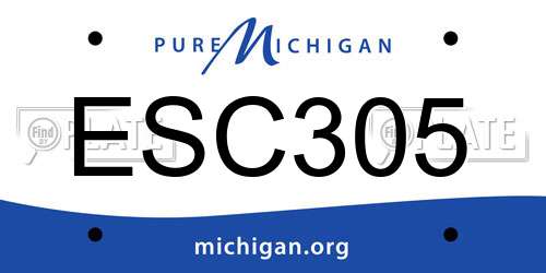 ESC305 Michigan License Plate