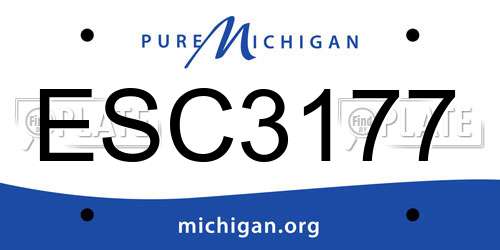 ESC3177 Michigan License Plate