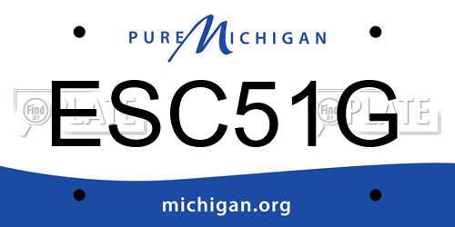 ESC51G Michigan License Plate