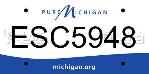 ESC5948 Michigan License Plate