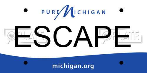 ESCAPE Michigan License Plate