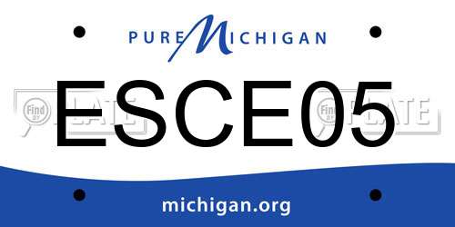 ESCE05 Michigan License Plate