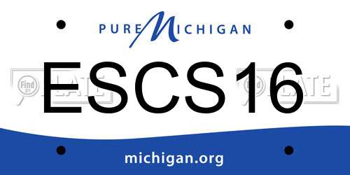 ESCS16 Michigan License Plate