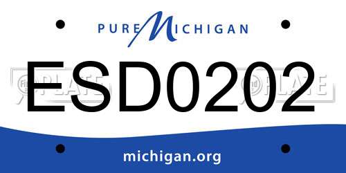 ESD0202 Michigan License Plate