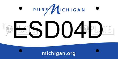ESD04D Michigan License Plate