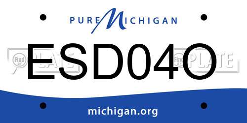 ESD04O Michigan License Plate
