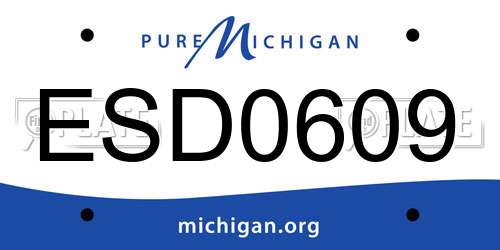 ESD0609 Michigan License Plate