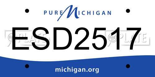 ESD2517 Michigan License Plate
