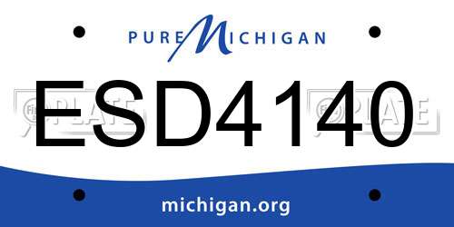 ESD4140 Michigan License Plate