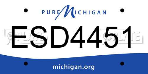 ESD4451 Michigan License Plate