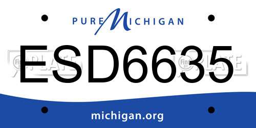 ESD6635 Michigan License Plate