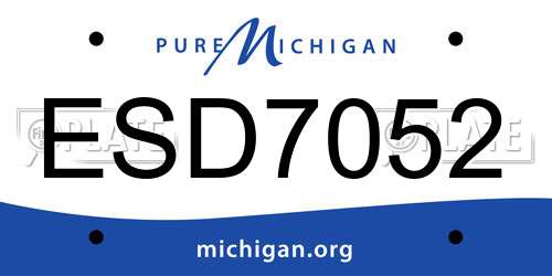 ESD7052 Michigan License Plate