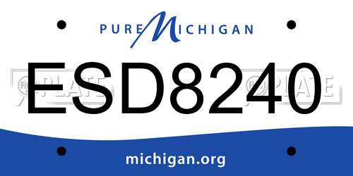 ESD8240 Michigan License Plate