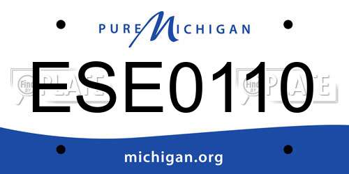 ESE0110 Michigan License Plate