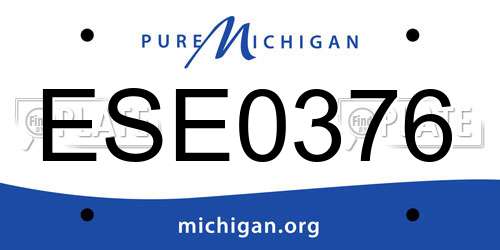 ESE0376 Michigan License Plate