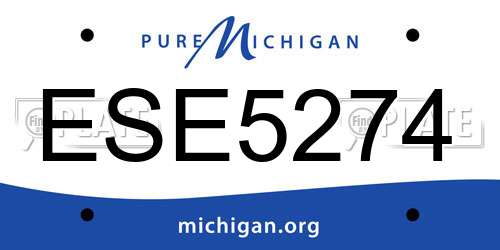 ESE5274 Michigan License Plate