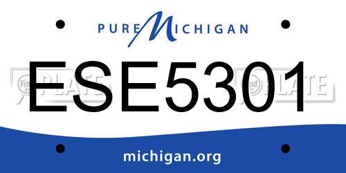 ESE5301 Michigan License Plate