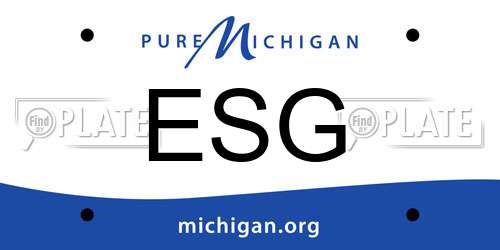 ESG Michigan License Plate