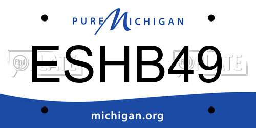 ESHB49 Michigan License Plate