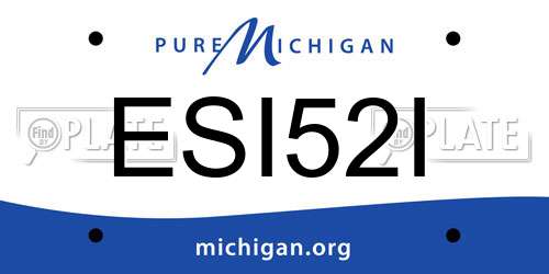 ESI52I Michigan License Plate