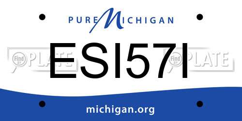 ESI57I Michigan License Plate