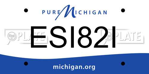 ESI82I Michigan License Plate