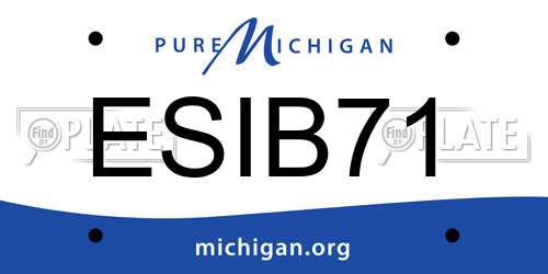ESIB71 Michigan License Plate