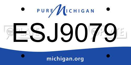ESJ9079 Michigan License Plate