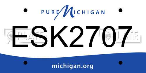 ESK2707 Michigan License Plate